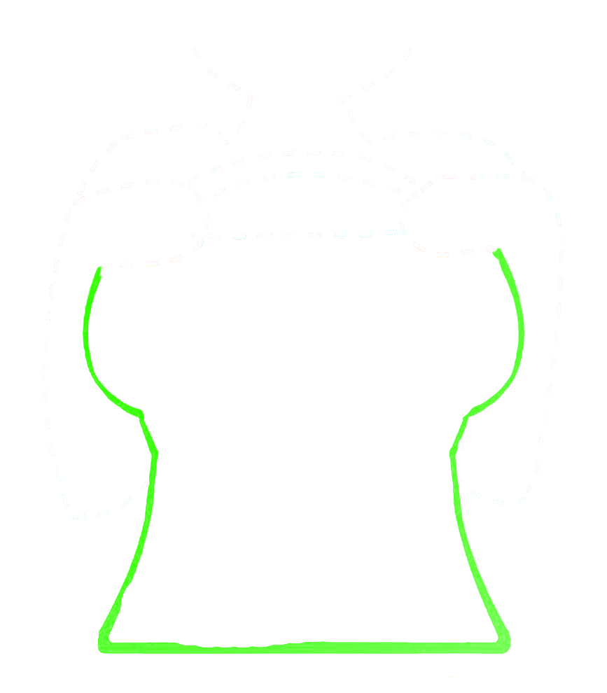 Outline of breasts